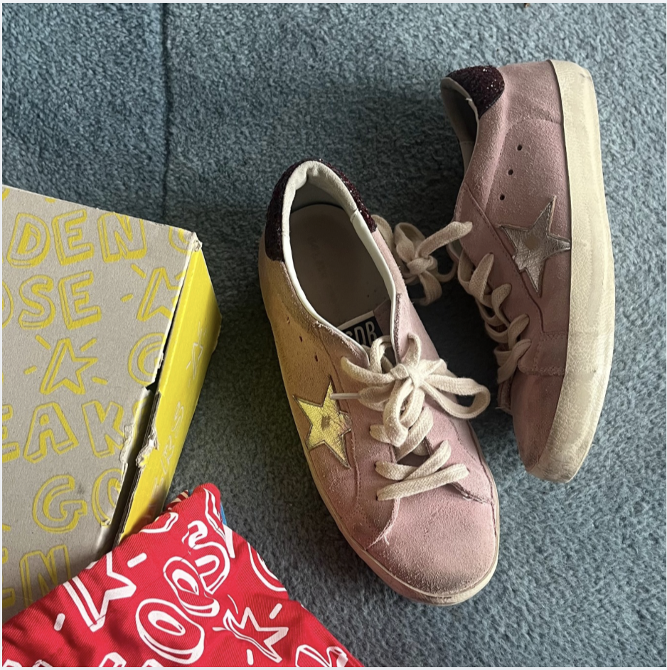 Golden Goose Super Star Pembe Süet ayakkabılar 35 numars
