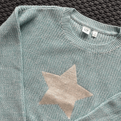 Gap Payetli Yıldızlı Mavi Kazak 8 yaş (M)