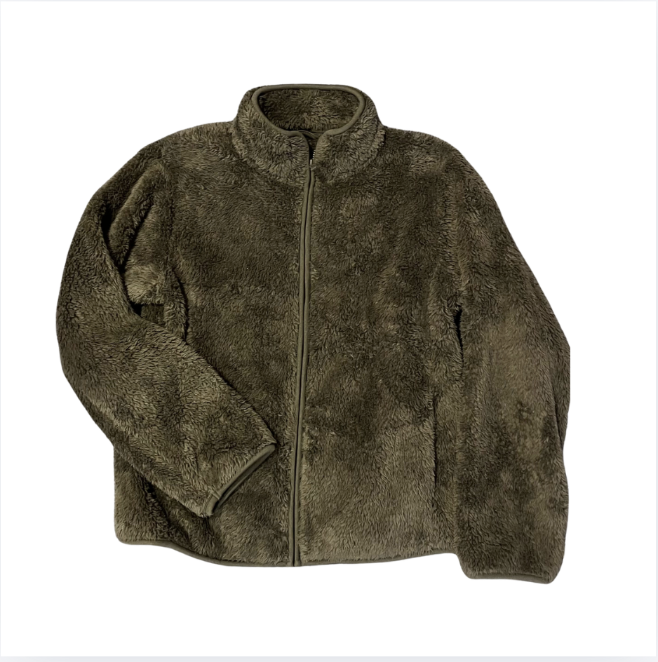 Uniqlo nefti yeşil Teddy hırka kazak kayak 11 12 yaş
