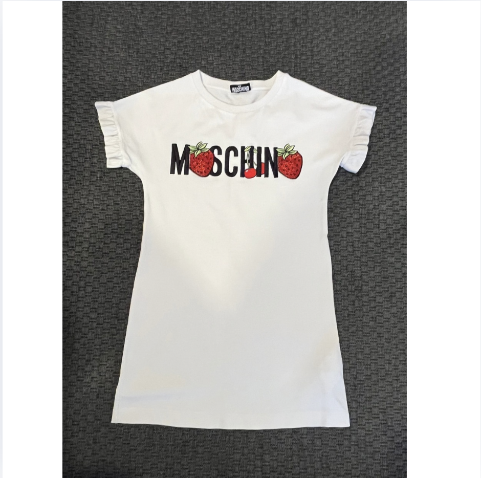Moschino beyaz yazlık elbise 8 yaş