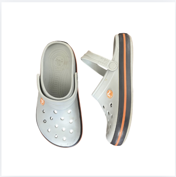 Crocs Gri Turuncu Terlikler36 37 numără