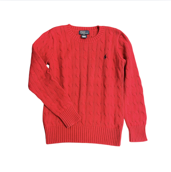 Ralph Lauren Kırmızı Örgü kazak 8 yaş