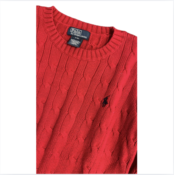 Ralph Lauren Kırmızı Örgü kazak 8 yaş
