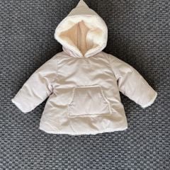 Zara Baby Krem Rengi Cepli Mont 6-9 ay Yılbaşı