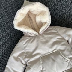 Zara Baby Krem Rengi Cepli Mont 6-9 ay Yılbaşı