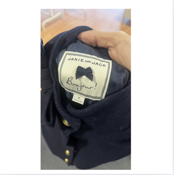 Jannie And Jack Lacivert Palto 7 yaş yılbaşı