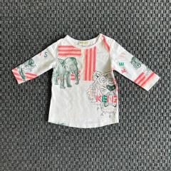 Kenzo Beyaz Pembe Tshirt 6 ay