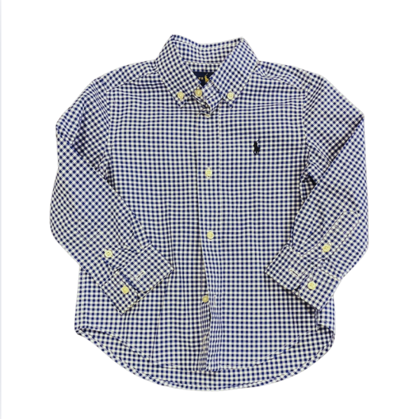 Ralph Lauren Lacivert Pötikareli Gömlek 3 yaş yılbaşı