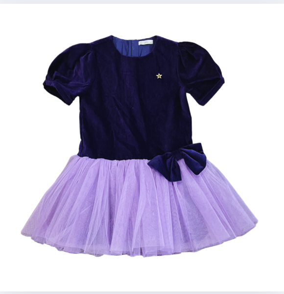 Be stella kadife Tütülü Elbise 8 yaş kırmızı yılbaşı