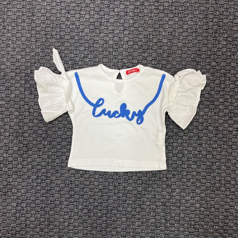 GB Baby Mavi Lucky Yazılı tshirt 6 - 9 ay