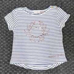Zara Tshirt Mavi Beyaz Tshirt 6-9 ay