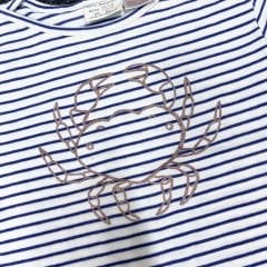 Zara Tshirt Mavi Beyaz Tshirt 6-9 ay