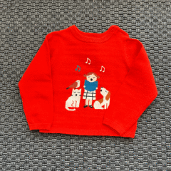 Jacadi Kırmızı Kazak 24 ay 88 cm yılbaşı