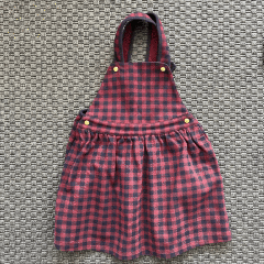 Petit Bateau Bordo Lacivert Elbise 36 ay kırmızı yılbaşı