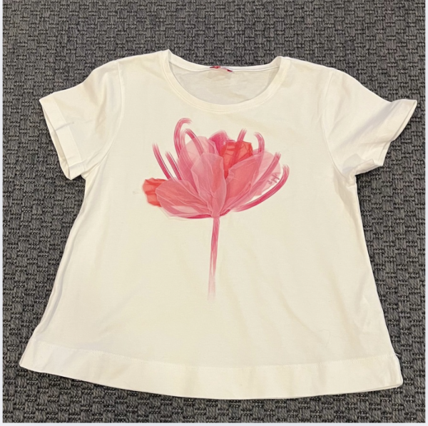 Jacadi Yakası Çiçekli Pembe Hırka 6 yaş / İçindeki Tshirt ü ayrıca alıp takım yapabilirsiniz