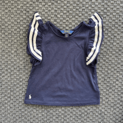 Ralph Lauren Kolları Volanlı Lacivert Tshirt 2 yaş