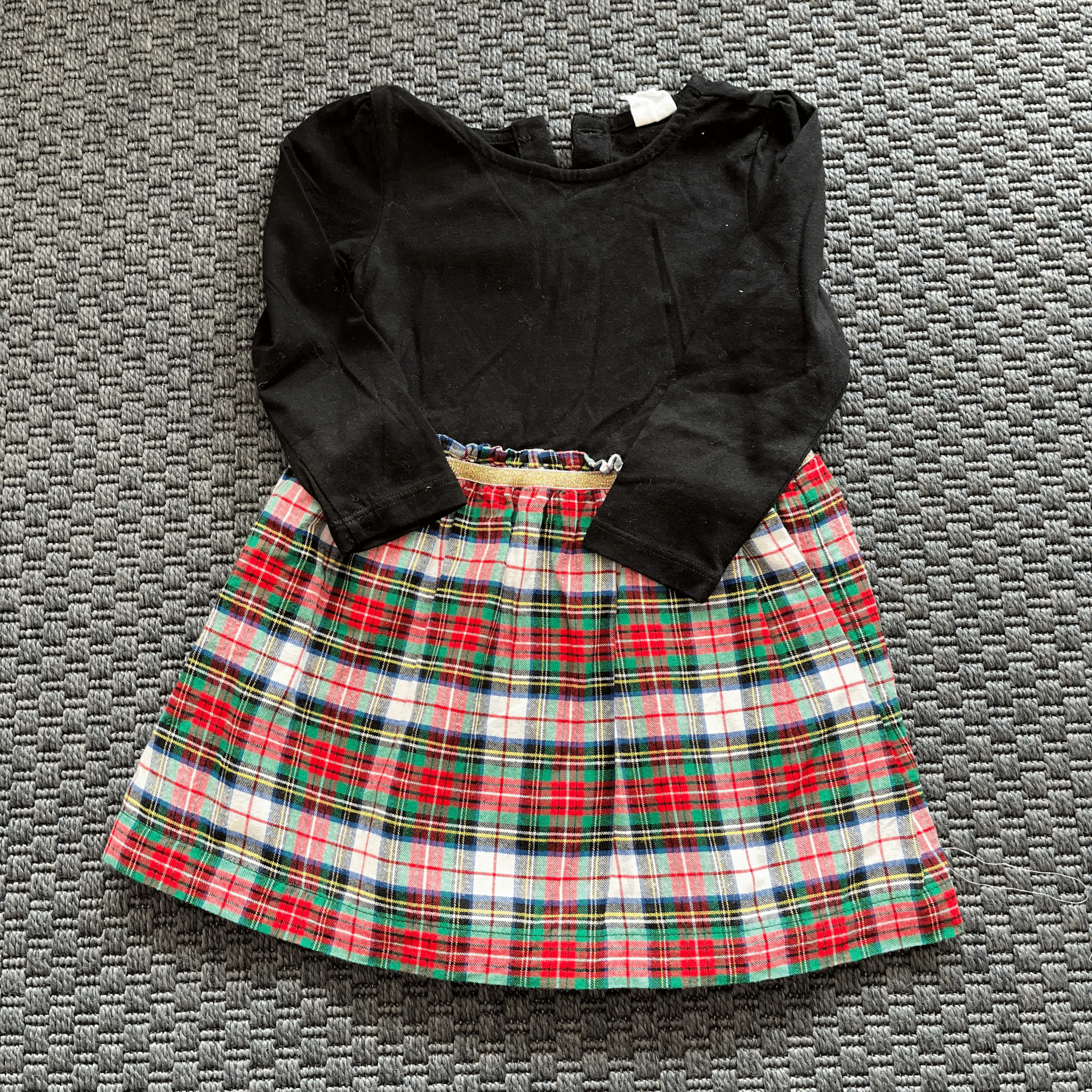 Gap Ekoseli Elbise S beden 6 7 yaş yılbaşı