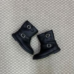 Ugg Siyah Deri Botlar Kız 25 numara