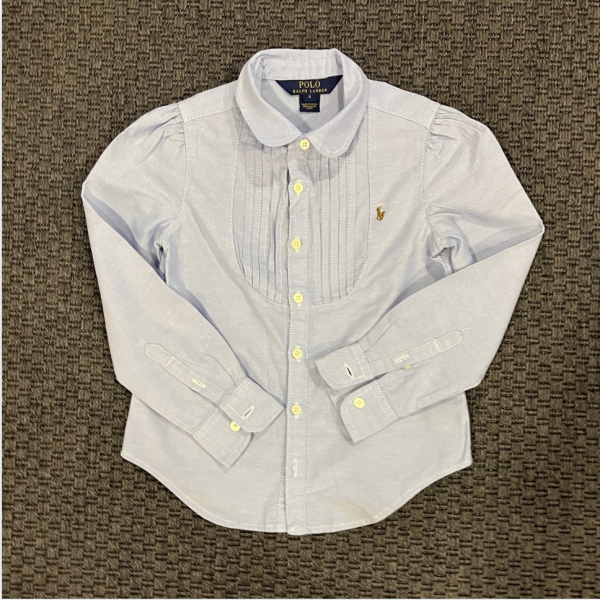 Ralph Lauren Mavi Pileli Gömlek 6 yaş yılbaşı