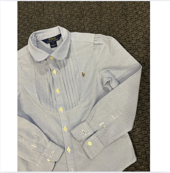 Ralph Lauren Mavi Pileli Gömlek 6 yaş yılbaşı