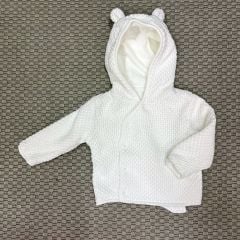 Mothercare Beyaz Kapşonlu içi polar Hırka 9-12 ay Yılbaşı kazak