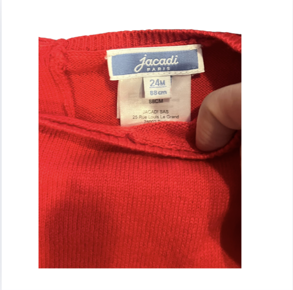 Jacadi Kırmızı Çiçekli Elbise 24 ay yılbaşı