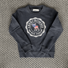 Abercrombie Lacivertİçi İnce Polar Sweat Shirt 7-8 yaş