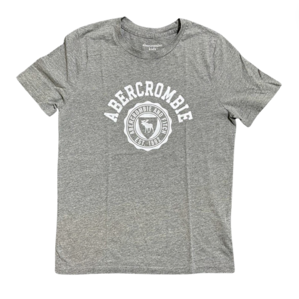 Abercrombie Yazılı Gri Beyaz Tshirt 13-14 yaş