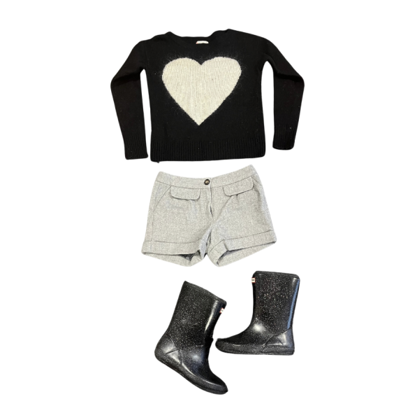 Crewcuts Kalpli Yün Kazak 6 7 yaş  yılbaşı Jacadi gri şort ve Hunter çizmelerle çok güzel olur)