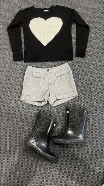 Crewcuts Kalpli Yün Kazak 6 7 yaş  yılbaşı Jacadi gri şort ve Hunter çizmelerle çok güzel olur)