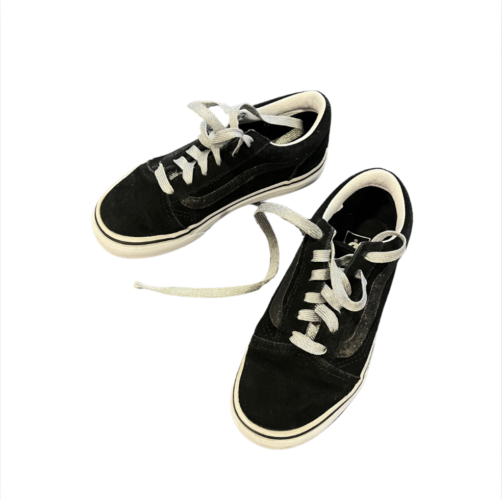 Vans Siyah Simli Ayakkabılar 32 numara