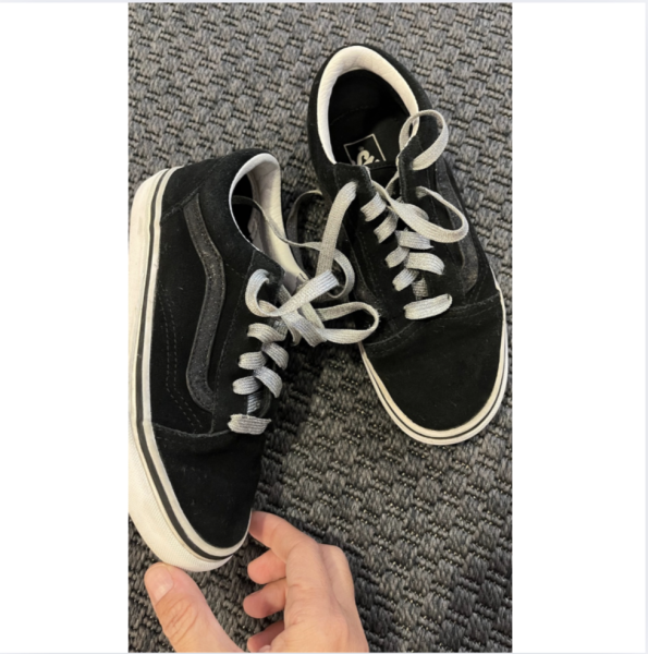 Vans Siyah Simli Ayakkabılar 32 numara