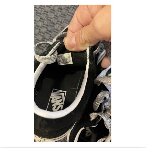 Vans Siyah Simli Ayakkabılar 32 numara