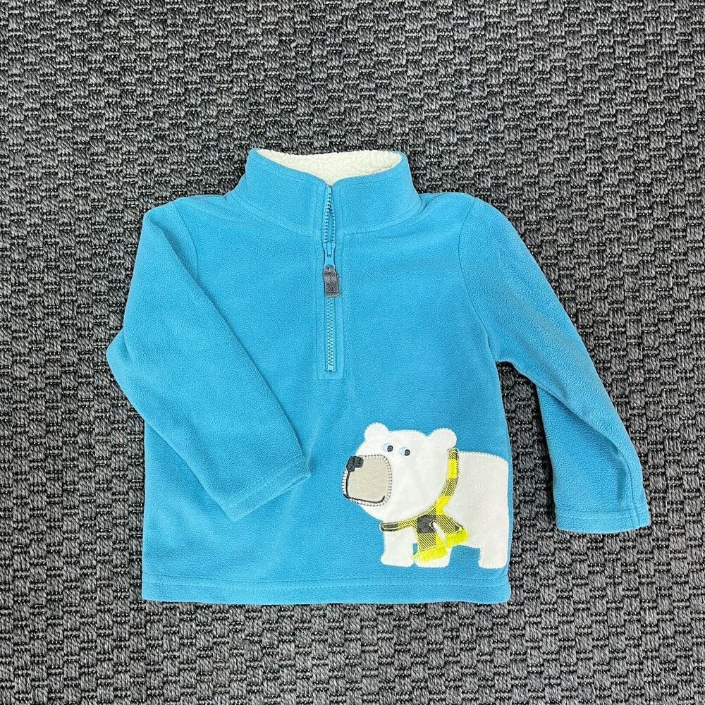 Carters Mavi Polar Kazak kayak 12 ay