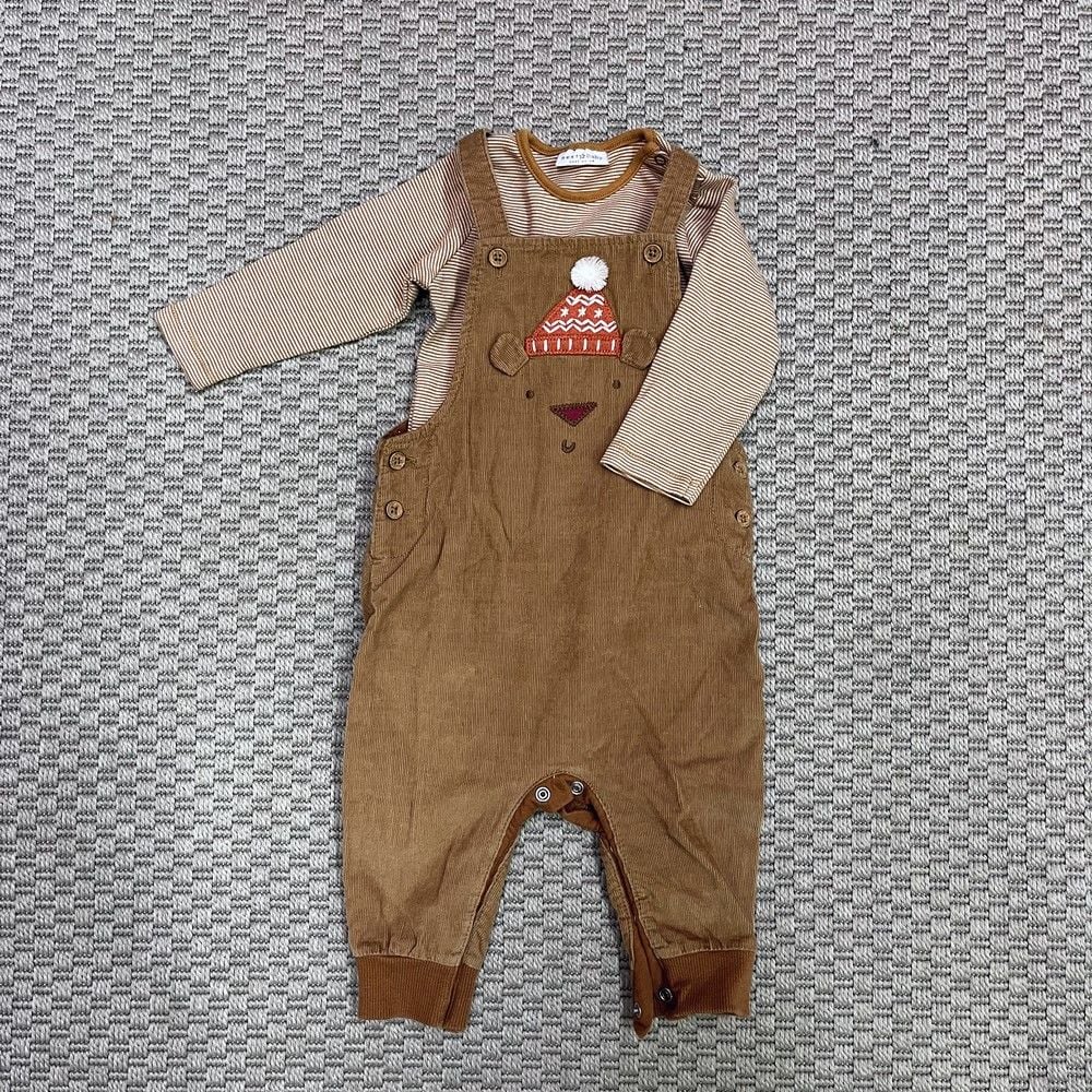 Next Kahverengi Ayılı Tulum Takım 6-9 ay Yılbaşı