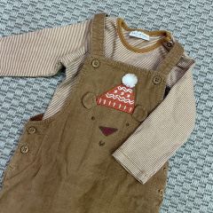 Next Kahverengi Ayılı Tulum Takım 6-9 ay Yılbaşı