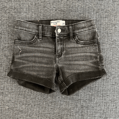 Abercrombie Siyah Denim Şort 7 8 yaş