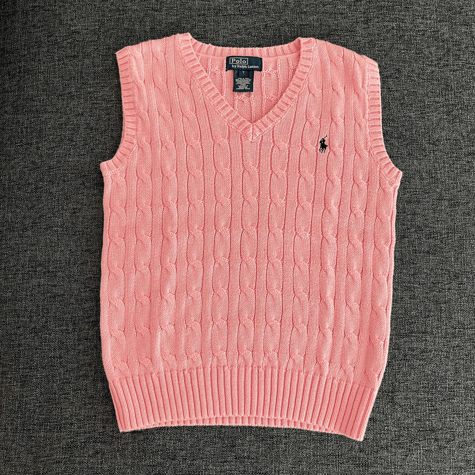 Ralph Lauren pembe Yelek 7 yaş