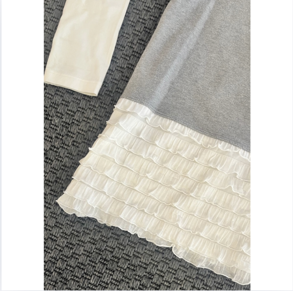 Bluemarine Gri Beyaz Elbise 6 yaş