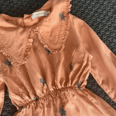 Tiny Cottons Somon Rengi Elbise 2 yaş yılbaşı